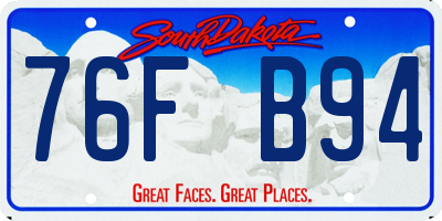 SD license plate 76FB94
