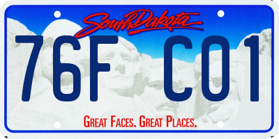 SD license plate 76FC01