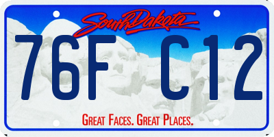 SD license plate 76FC12