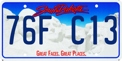 SD license plate 76FC13