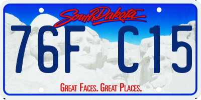 SD license plate 76FC15