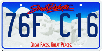 SD license plate 76FC16