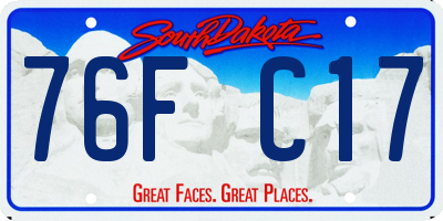 SD license plate 76FC17