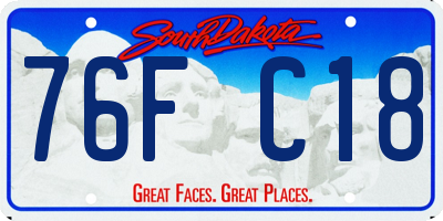 SD license plate 76FC18