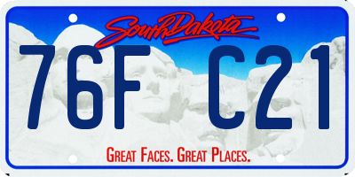SD license plate 76FC21