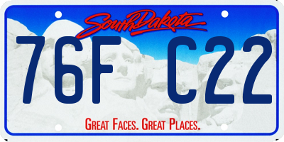 SD license plate 76FC22