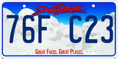 SD license plate 76FC23