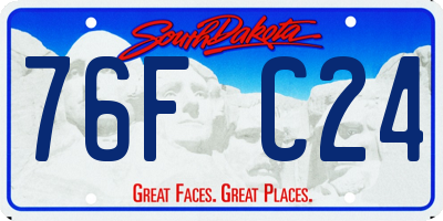 SD license plate 76FC24