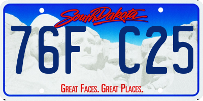 SD license plate 76FC25