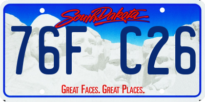 SD license plate 76FC26