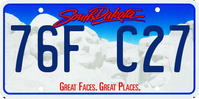 SD license plate 76FC27