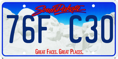 SD license plate 76FC30