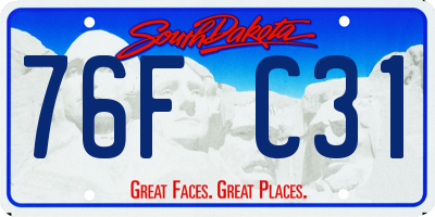 SD license plate 76FC31