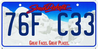 SD license plate 76FC33