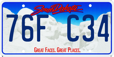 SD license plate 76FC34