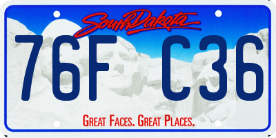 SD license plate 76FC36