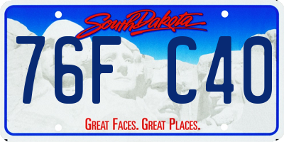 SD license plate 76FC40