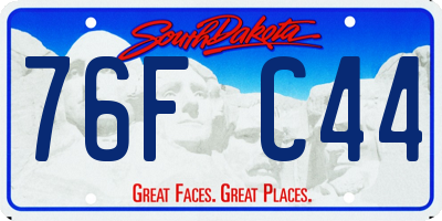 SD license plate 76FC44