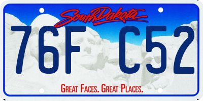 SD license plate 76FC52