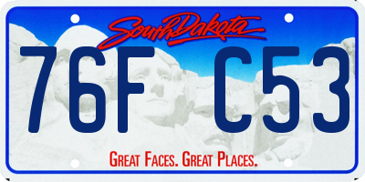 SD license plate 76FC53