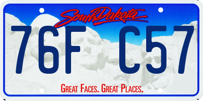 SD license plate 76FC57