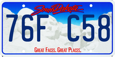 SD license plate 76FC58