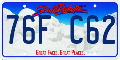 SD license plate 76FC62