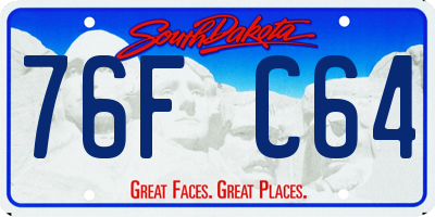 SD license plate 76FC64