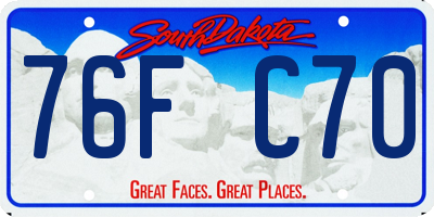 SD license plate 76FC70