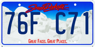 SD license plate 76FC71