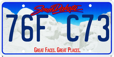 SD license plate 76FC73