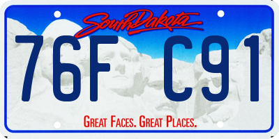 SD license plate 76FC91