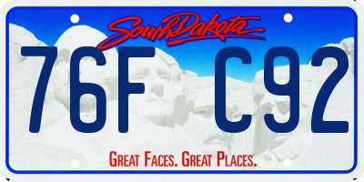 SD license plate 76FC92