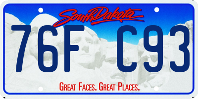 SD license plate 76FC93