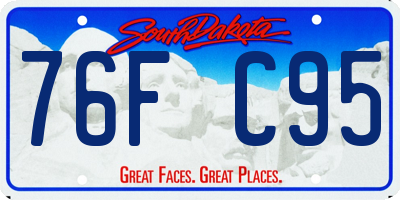 SD license plate 76FC95