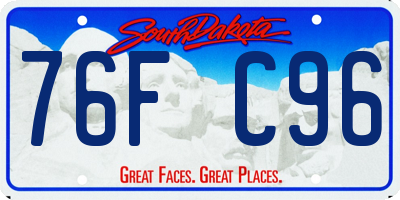SD license plate 76FC96