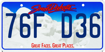 SD license plate 76FD36
