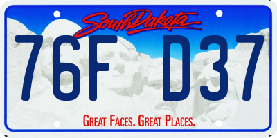 SD license plate 76FD37