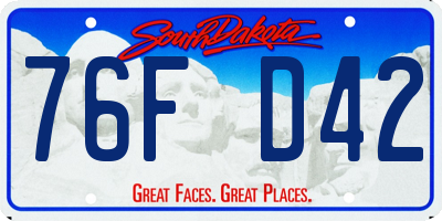 SD license plate 76FD42