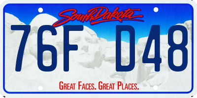 SD license plate 76FD48
