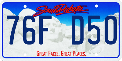 SD license plate 76FD50