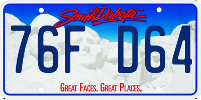 SD license plate 76FD64