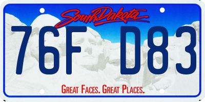 SD license plate 76FD83
