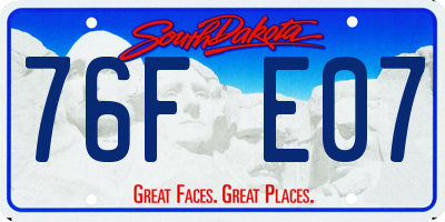 SD license plate 76FE07