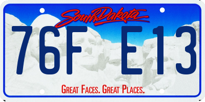 SD license plate 76FE13