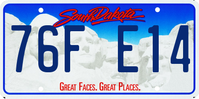 SD license plate 76FE14