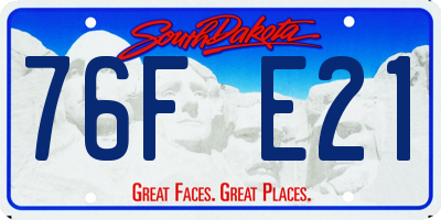 SD license plate 76FE21