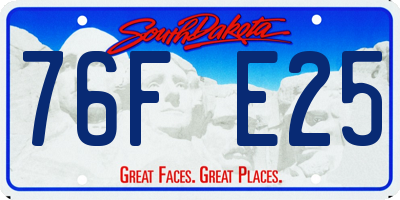 SD license plate 76FE25