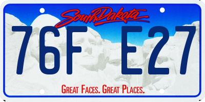 SD license plate 76FE27