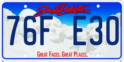 SD license plate 76FE30